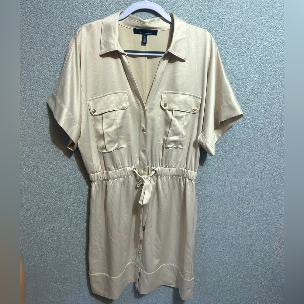 NWOT White House Black Market Cargo Utility shirt dress size large - Picture 5 of 12